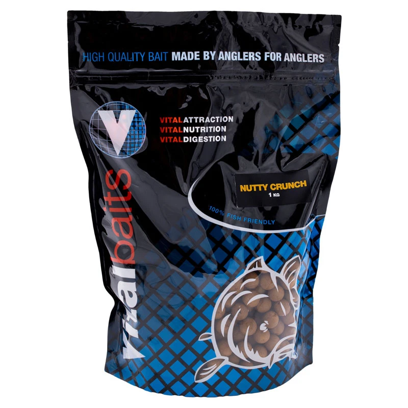 Vital Baits Boilies Nutty Crunch 1kg 1 Vital Baits Boilies Nutty Crunch 1kg