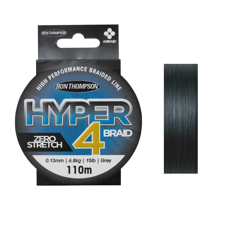 Ron Thompson DAM/R.T Hyper 4-Braid 110m, Grey 1 Ron Thompson DAM/R.T Hyper 4-Braid 110m, Grey