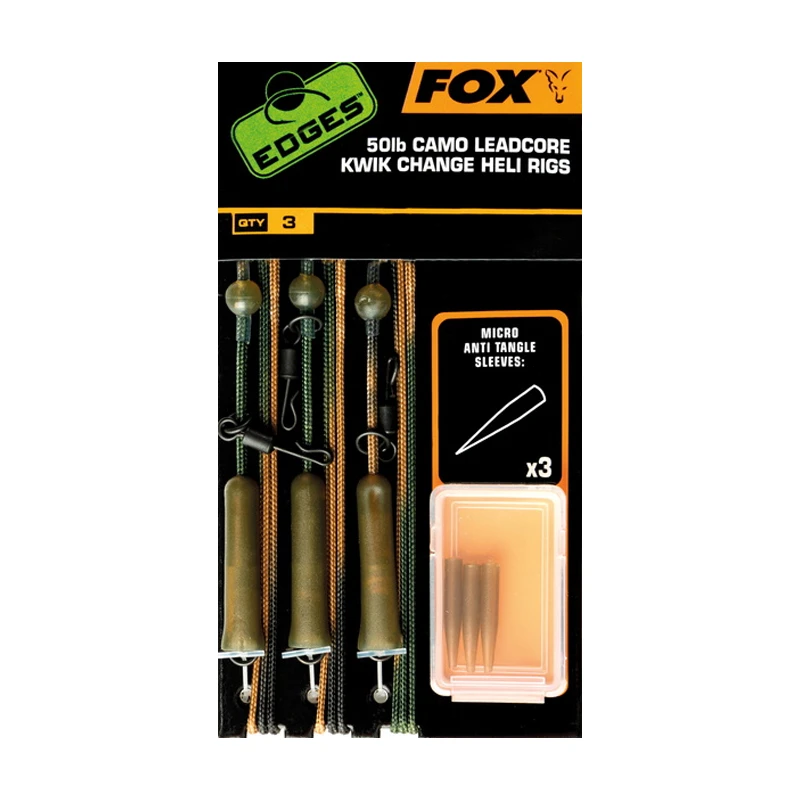 Fox Edges Ready Tied Camo Leadcore Heli Rig Leaders 1 Fox Edges Ready Tied Camo Leadcore Heli Rig Leaders
