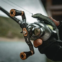 Gomexus 95mm Carbon Swept Handle With 20mm Aluminium Knob -Promos Cannes Boutique DCS95A20BKGDr 3