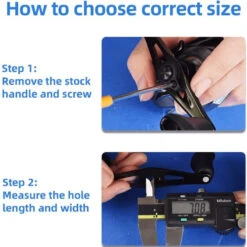 Gomexus 95mm Carbon Swept Handle With 20mm Aluminium Knob -Promos Cannes Boutique DCS95A20BKGDr 5